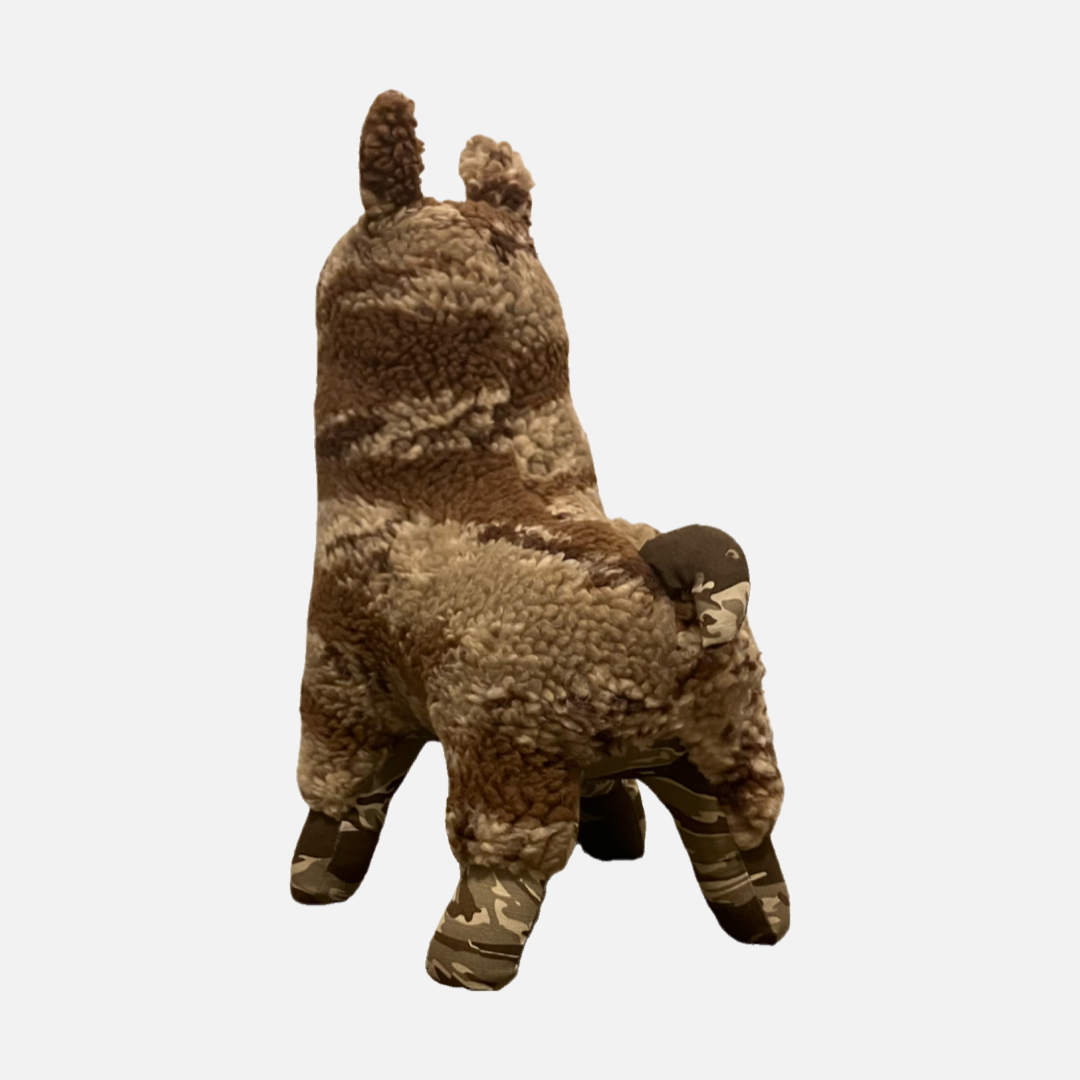 Standard Fuzzy Llama w/ Desert Tiger Stripe