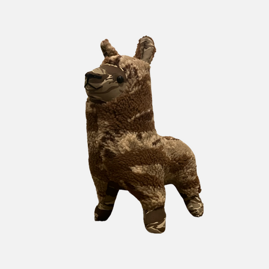 Standard Fuzzy Llama w/ Desert Tiger Stripe