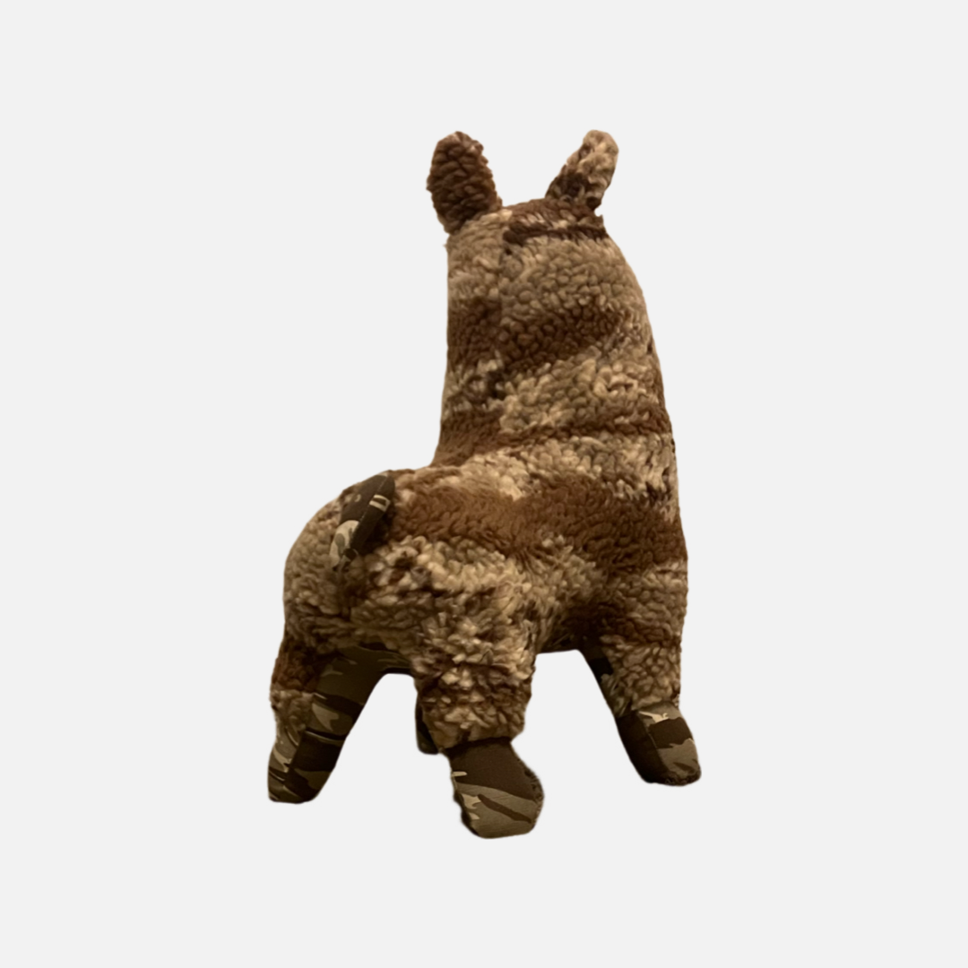 Standard Fuzzy Llama w/ Desert Tiger Stripe