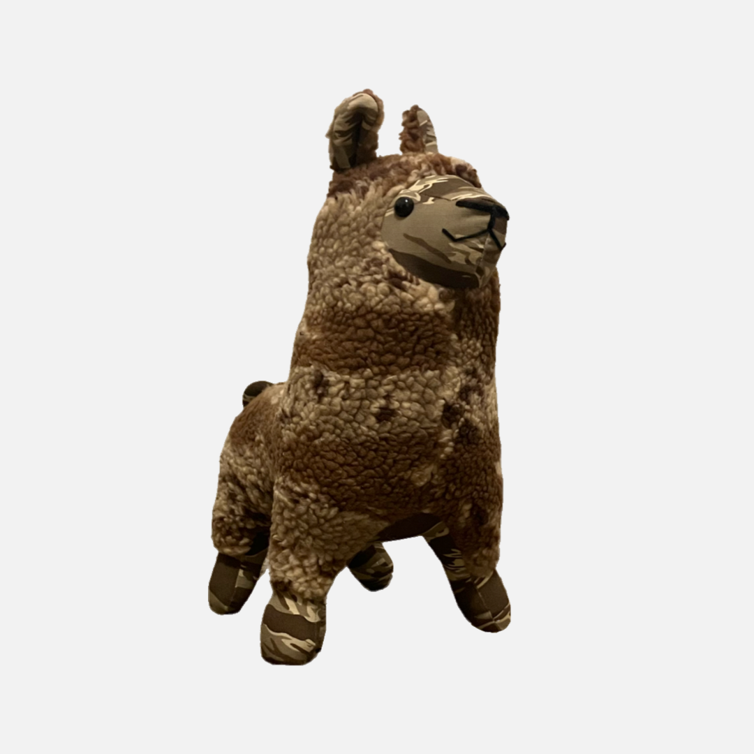 Standard Fuzzy Llama w/ Desert Tiger Stripe